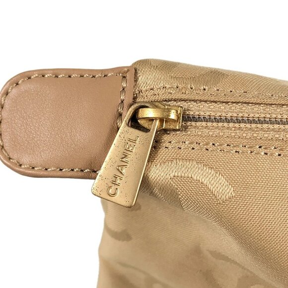 CHANEL CC Wild Stitch Vintage Quilted Shoulder Bag Tote Lambskin Light Beige - Picture 12 of 16